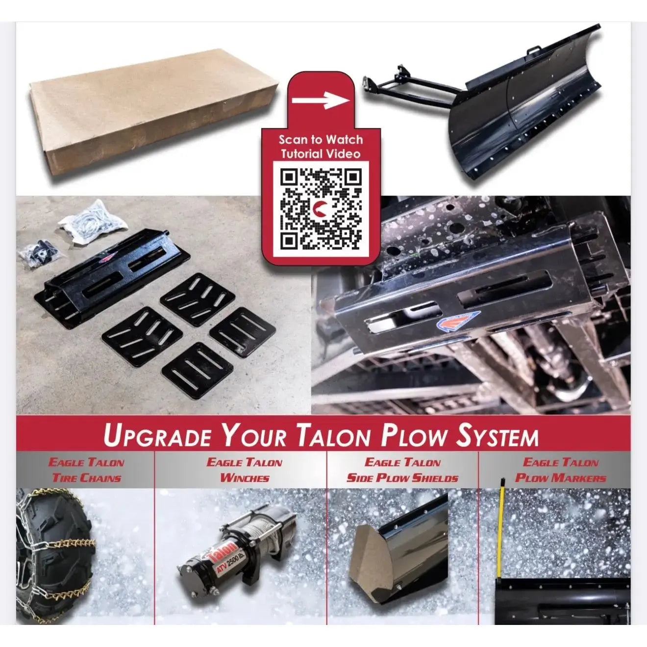 Heavy-Duty ATV UTV Snow Plow & Utility Blade for ATV/UTV– Front Mount for Four Wheelers & Side by Sides Hitch Doc