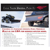 Heavy-Duty ATV UTV Snow Plow & Utility Blade for ATV/UTV– Front Mount for Four Wheelers & Side by Sides Hitch Doc