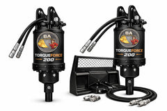 BA TorqueForce™ 200 High Torque Auger Drive Kit | 10–20 GPM | 2,486 ft-lbs | 2” Hex | Skid Steer Attachment Bad Ass Attachments