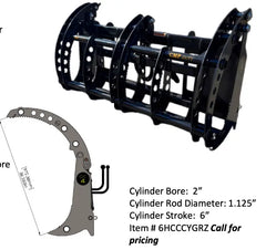 Grapple Compact Root Rake Grappe (Tractor Loader up to 50-75hp) Construction Attachments