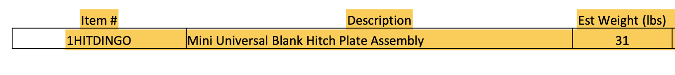 Hitch Plates