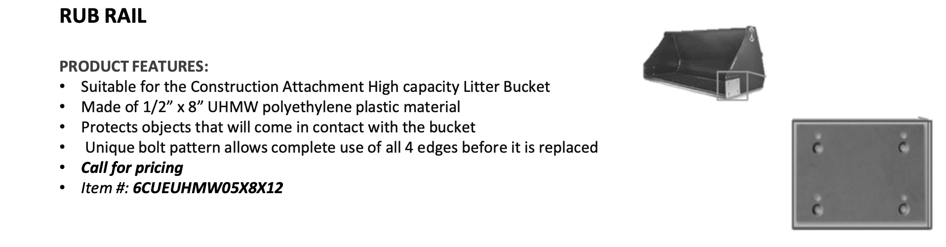 General Purpose Bucket Agricultural High Capacity Litter Bucket