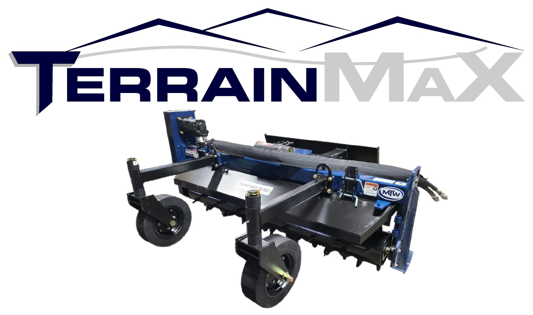 84” Skid Steer Power Rake – Terrain Max Hydraulic Angle MTW