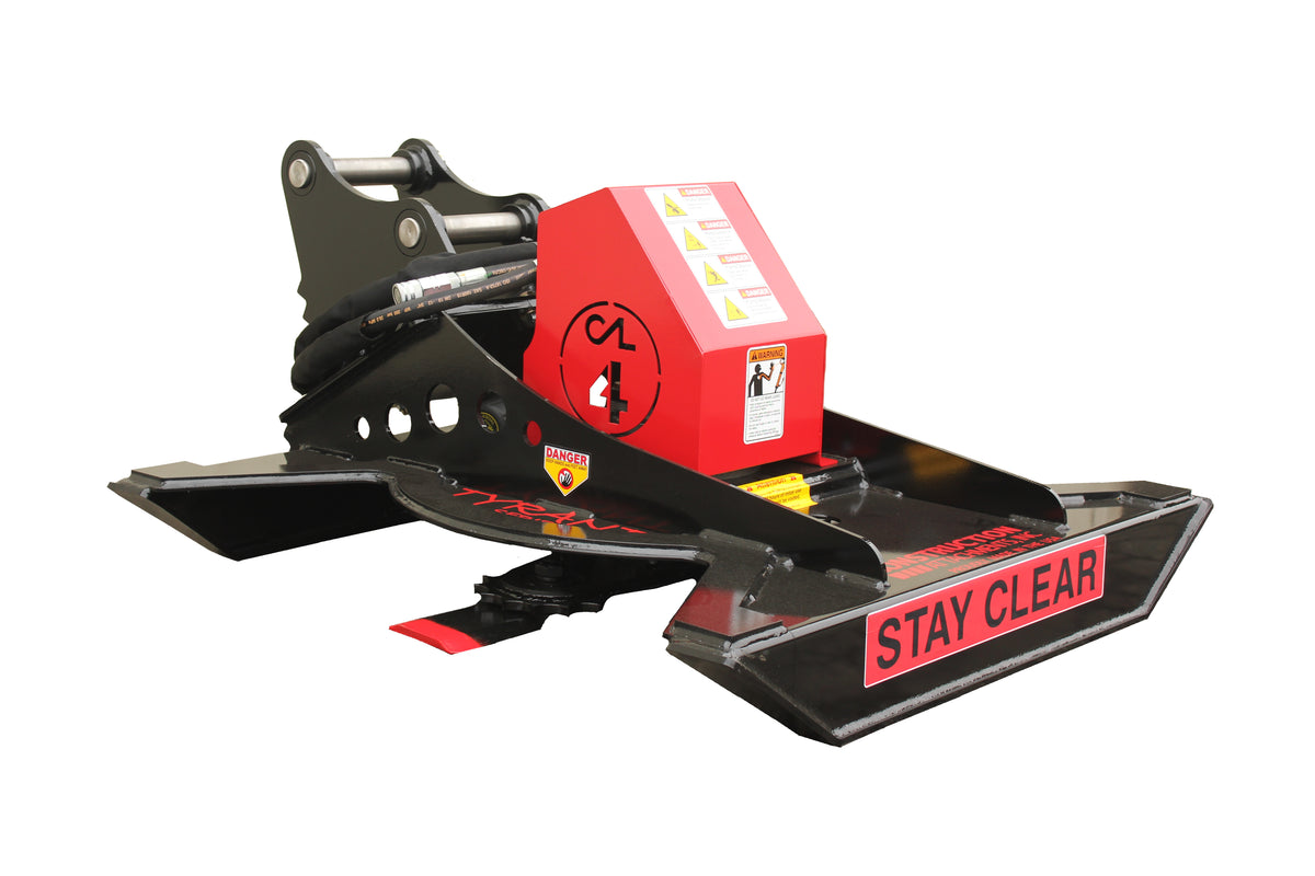 Brush Cutter 48" Mini Excavator  Pin-On Hitch with Pins and Locking Collars