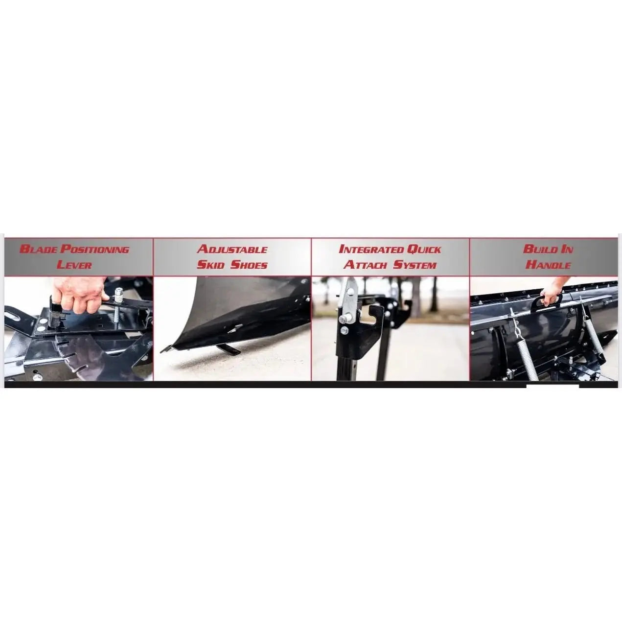 Heavy-Duty ATV UTV Snow Plow & Utility Blade for ATV/UTV– Front Mount for Four Wheelers & Side by Sides Hitch Doc