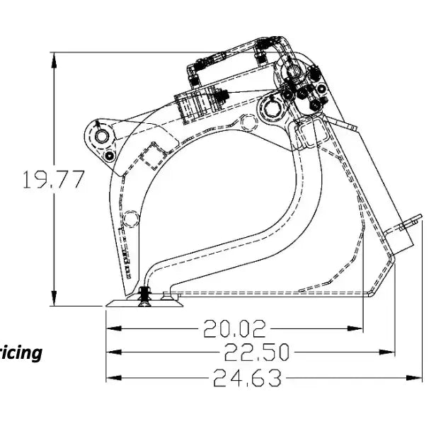 MINI Skid Steer Grapple Bucket Construction Attachments