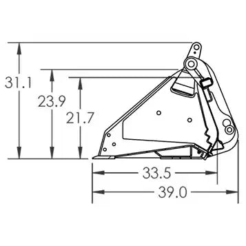 4-N-1 Multi Purpose Bucket Severe Xtreme Duty Extended Bottom67"-73" Construction Attachments