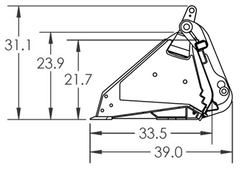 4-N-1 Multi Purpose Bucket Severe Xtreme Duty Extended Bottom 76"-84"
