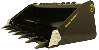 General Purpose Bucket Severe Xtreme Duty Extended Bottom Low Profile 67"-73"