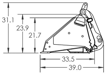 4-N-1 Multi Purpose Bucket Severe Xtreme Duty Extended Bottom67"-73"