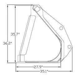 General Purpose Bucket for Industrial Loaders & Tractor Loader Backhoes Construction Attachments